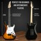 LyxPro Beginner Stratocaster 39” Electric Guitar and Electric Guitar Accessories